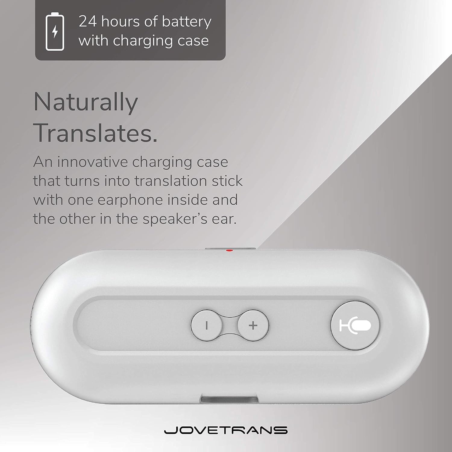 Mix Translator Earbuds, Portable Language Translator Device for On-The-Go Wireless Translation (White)