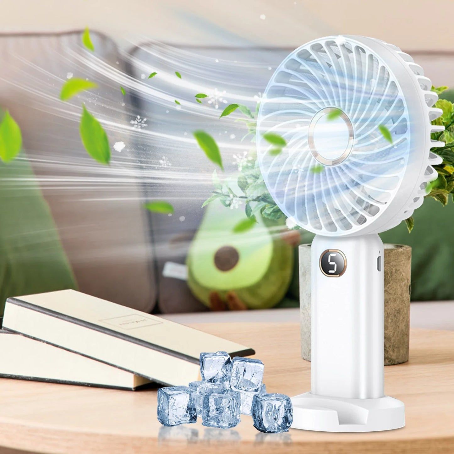 Fan That Blows Cold Air Portable Outdoor Fan Portable Cooling Fans Portable Portable Quiet Noise Reduction for Cooling Large Rooms (Green)