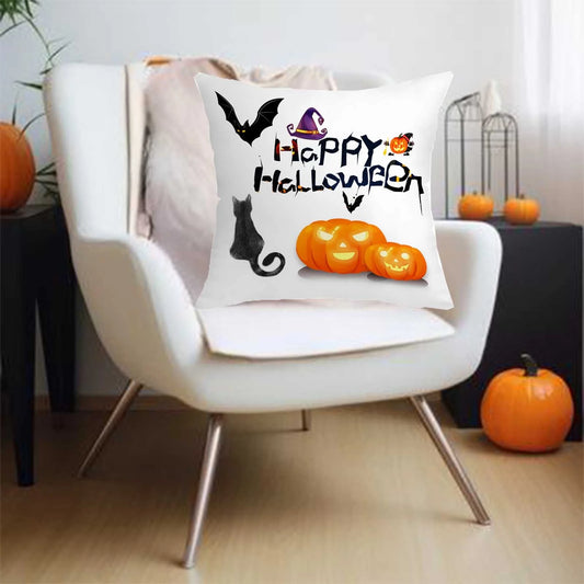 Pillowcases- Decorative Throw Pillows Cover, Happy Halloween Pattern, St. Patrick'S Day, Cotton, 1 Count