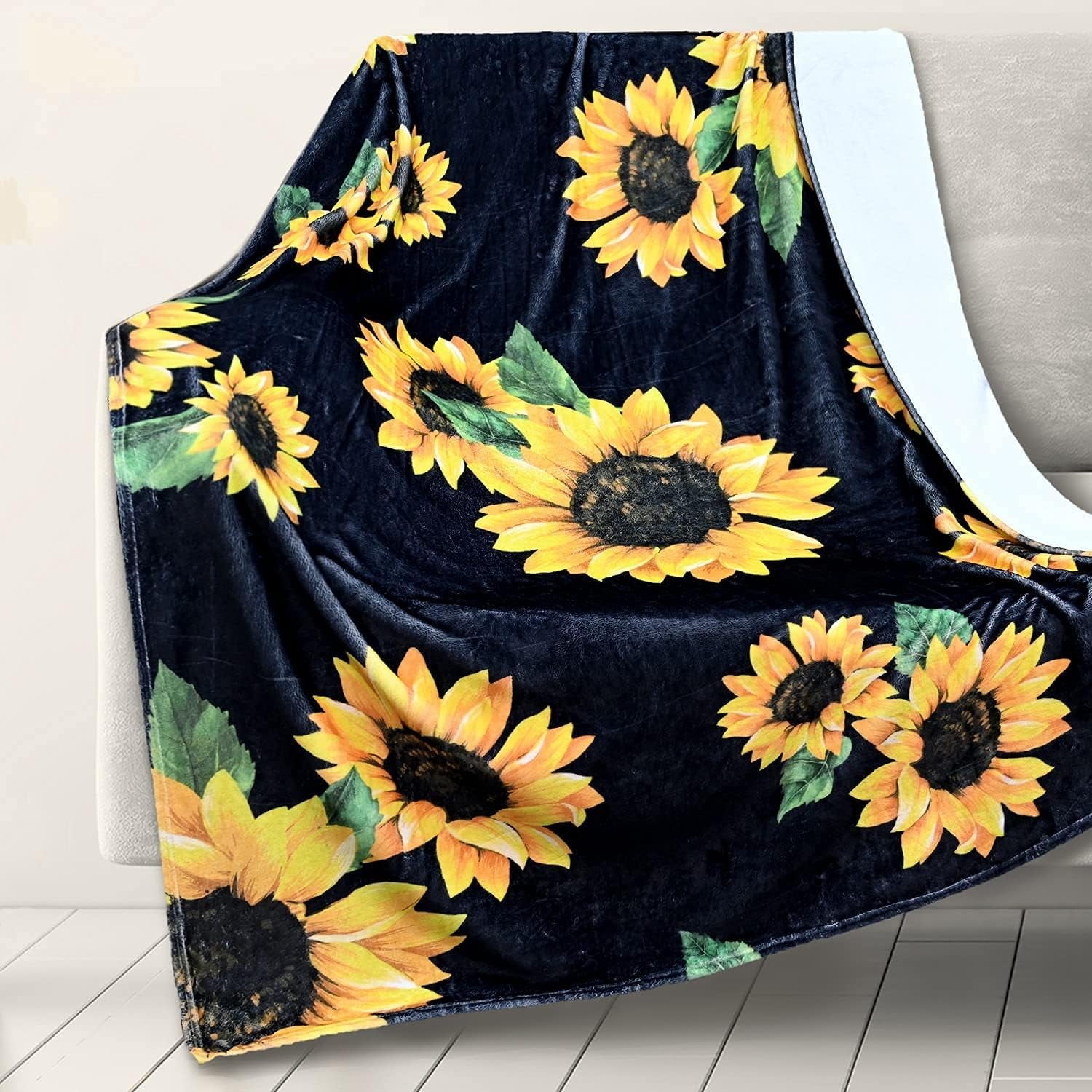 Sunflowers Blankets Sunflower Throw Blankets for Couch Fleece Blankets Warm Sunflower Blanket Sunflower Blanket Throw Fluffy Blanket Travel Blanket Cute Throw Blankets