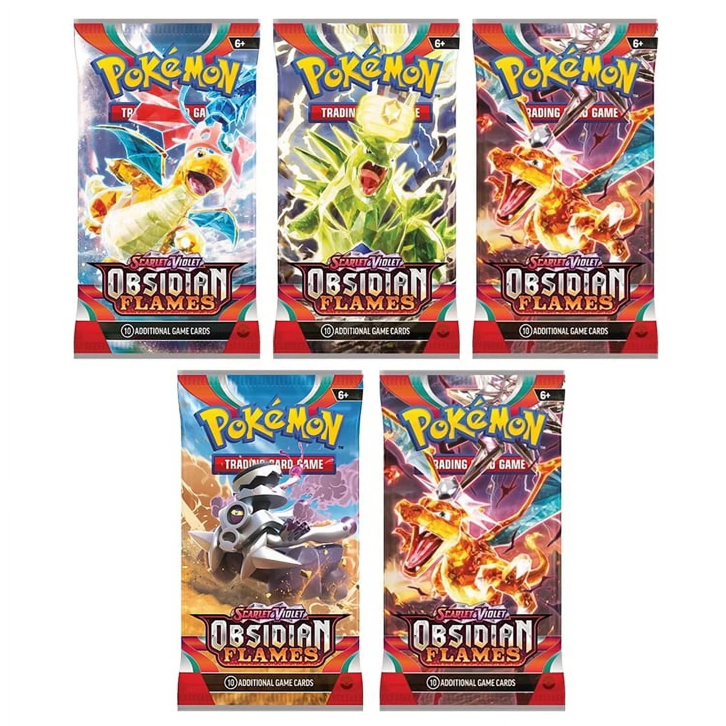 Scarlet & Violet Obsidian Flames Booster Pack Set (5 Packs)