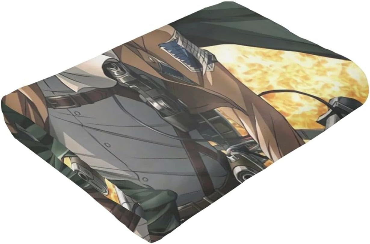 Levi Ackerman Soft and Comfortable Warm Fleece Blankets Beach Blanket Picnic Blankets Throw Blankets (60"X50")