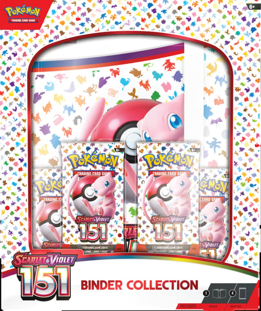 Scarlet & Violet 151 Trading Card Game Binder Collection (English) with 4 Booster Packs and Additional Items