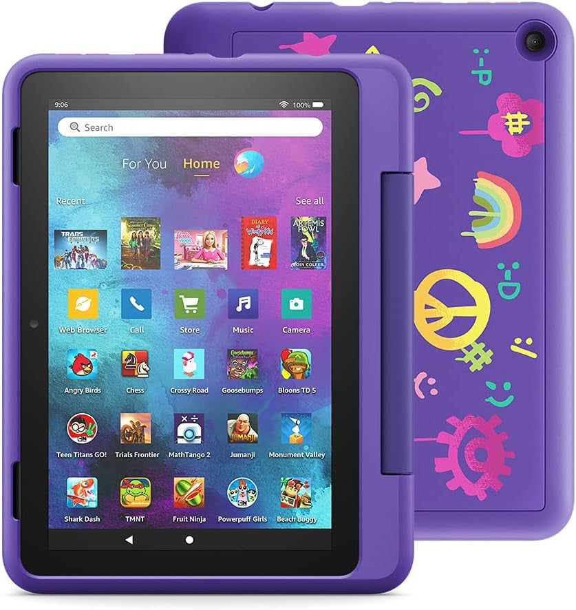 Fire HD 8 Kids Pro Tablet, 8" HD, Ages 6–12, 32 GB, (2021 Release), Doodle