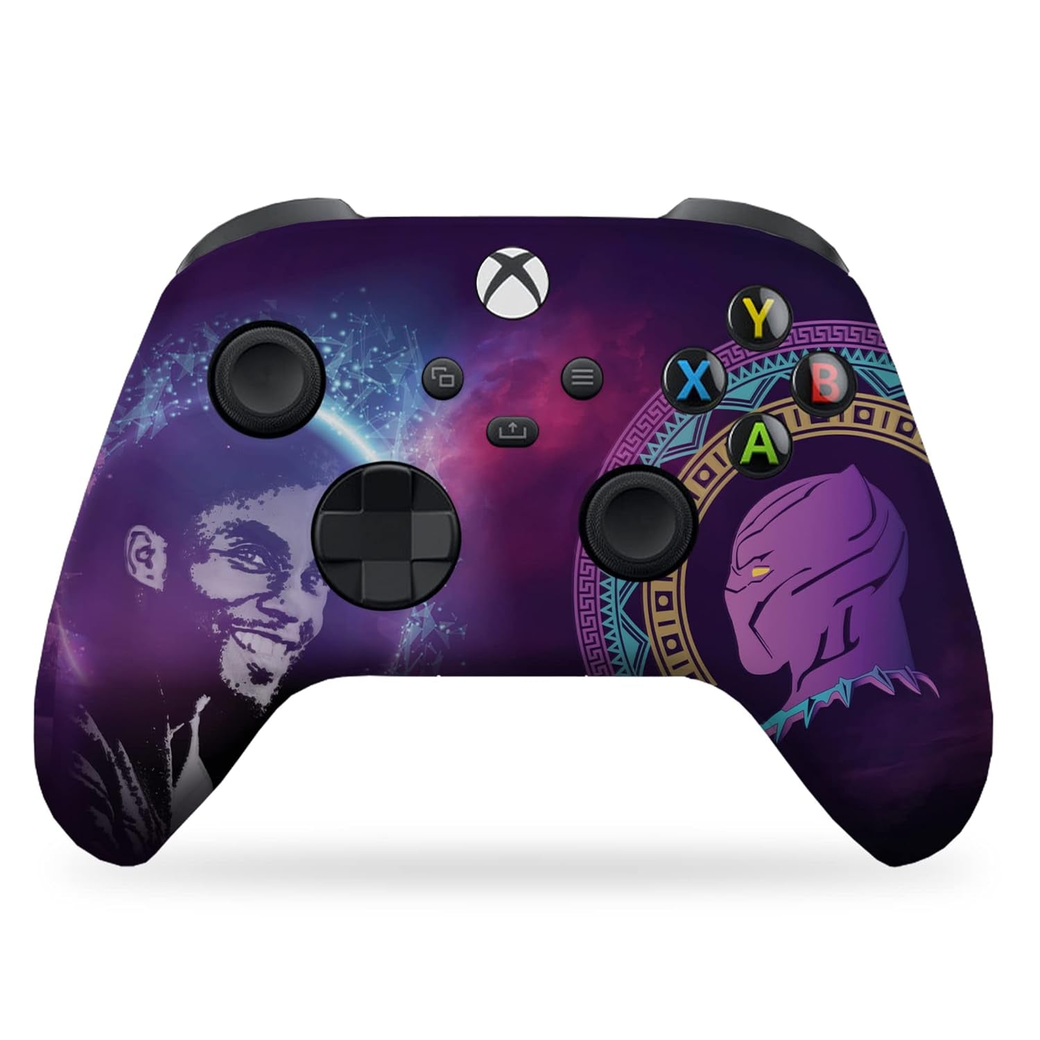 Blackk Panther Custom X-Box Controller Wireless Compatible with X-Box One/X-Box Series X/S Proudly Customized in USA with Permanent HYDRO-DIP Printing(Not JUST a SKIN) (MODDED)