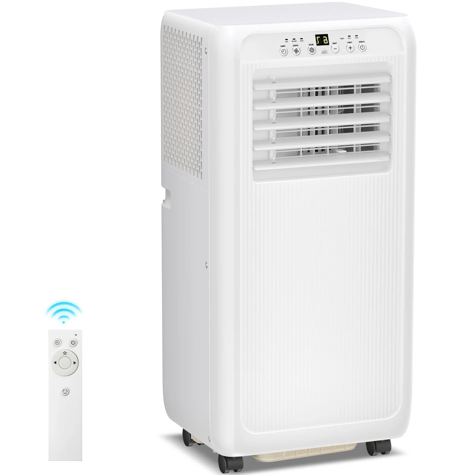 Portable Air Conditioner 8000BTU (10000 BTU ASHARE) , Remote Control, Cools 350Sq. Ft, Quiet Operation, Window Fan,24H Timer, 3 Fan Speed for Bedroom Office Home Dorm