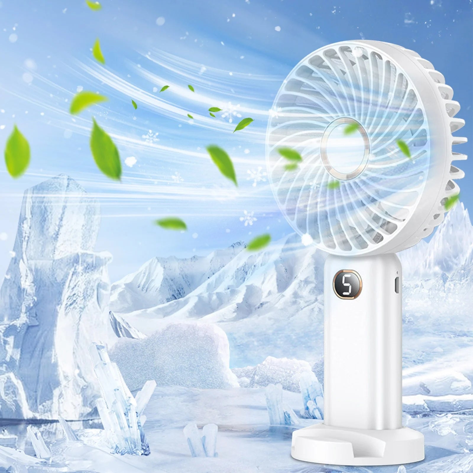 Fan That Blows Cold Air Portable Outdoor Fan Portable Cooling Fans Portable Portable Quiet Noise Reduction for Cooling Large Rooms (Green)