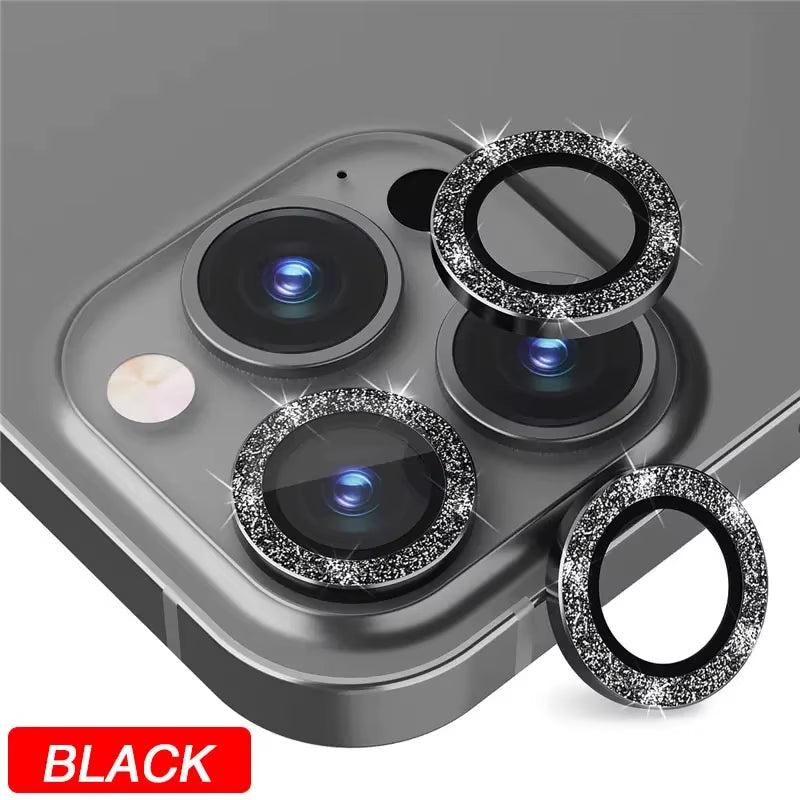 Camera Lens Protector for Iphone 11 12 13 Pro Max Mini 14 15 Pro Max Diamond Metal Protective Glass for Iphone 14 15 plus Lens