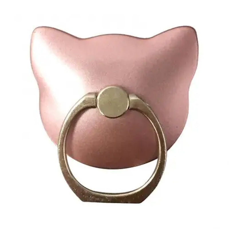 Mobile Phone Rotating Holder Cute Cats Shape High Viscosity Zinc Alloy Ring ABS Buckle for Iphone