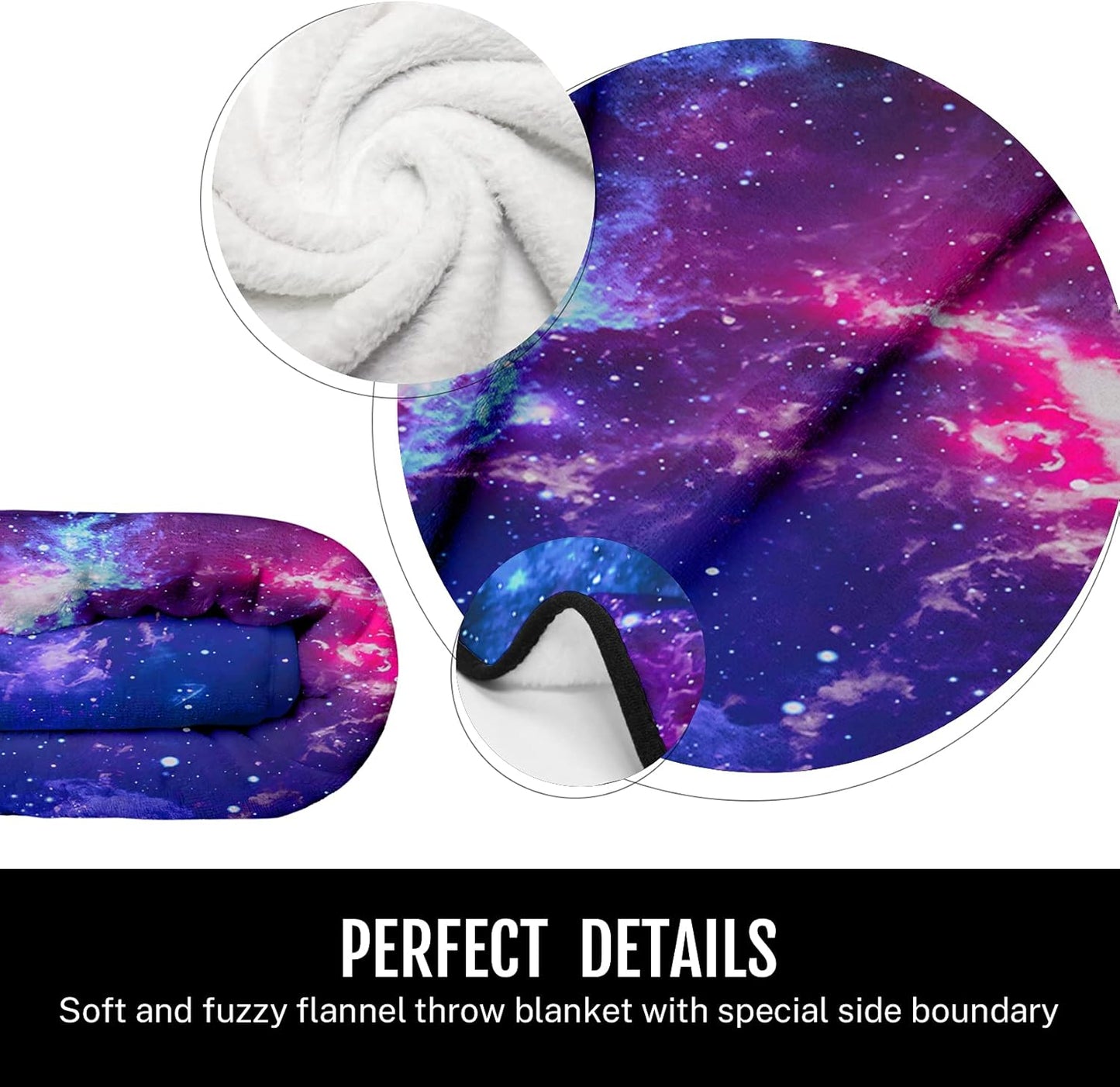 Star Galaxy Fuzzy Flannel Throw Blankets, Soft Blankets and Throws, Daughter Mom Friend Gift Star Galaxy Print Decorative Throw Blankets for Couch, 50"X60"