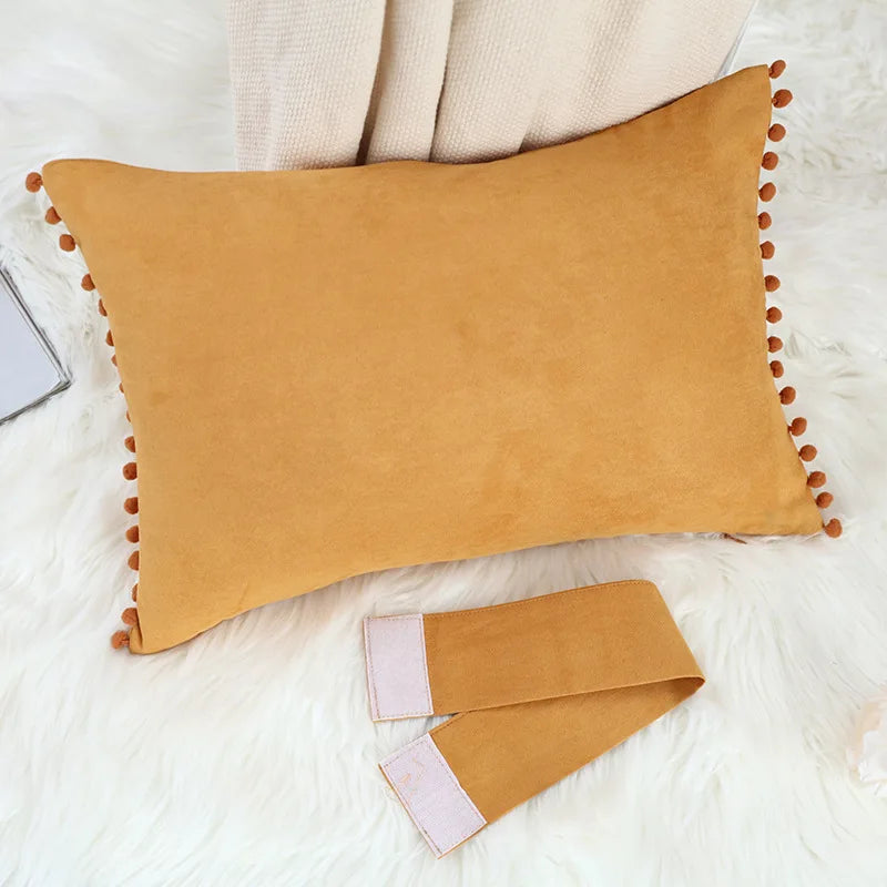 Suede Bow Pillows Lovely Princess Cushions Cute Pillows Lumbar Pillows Back Pillows for Bed Gray Pink Yellow Green Couch Pillows