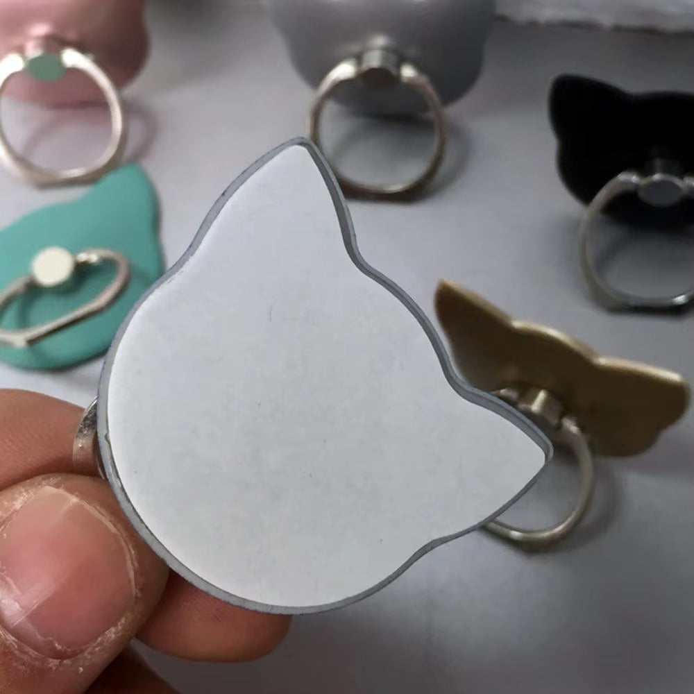 Mobile Phone Rotating Holder Cute Cats Shape High Viscosity Zinc Alloy Ring ABS Buckle for Iphone